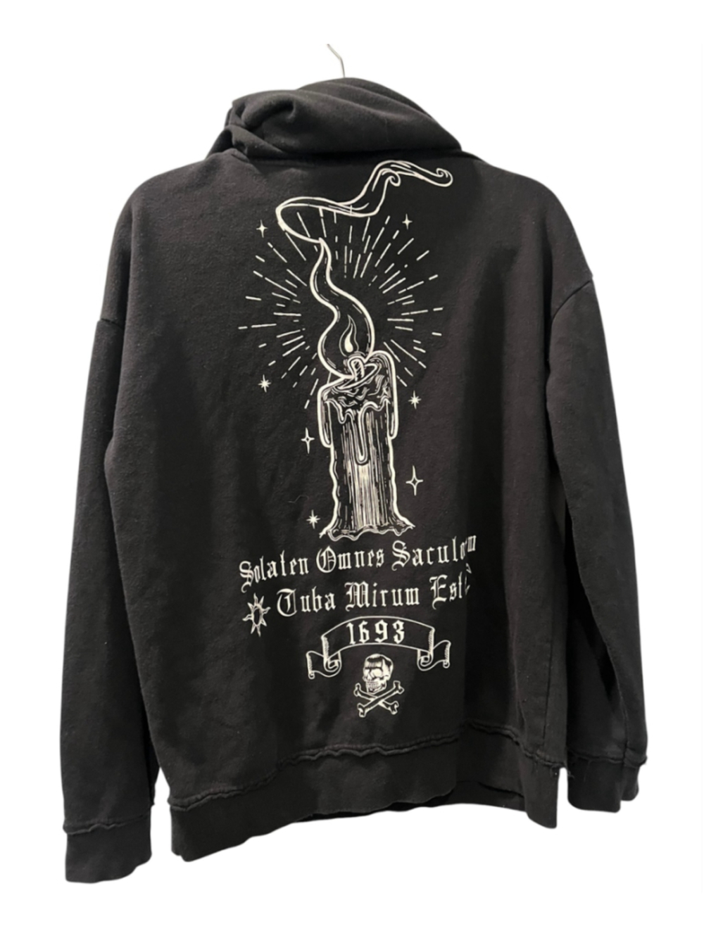 Disney Hocus Pocus Black Flame Candle Hoodie Halloween Unisex Size Small Cat
